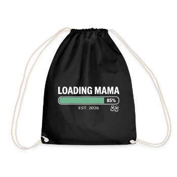 Loading Mama 2026 Schwangerschaft - Turnbeutel - Schwarz - Vorne