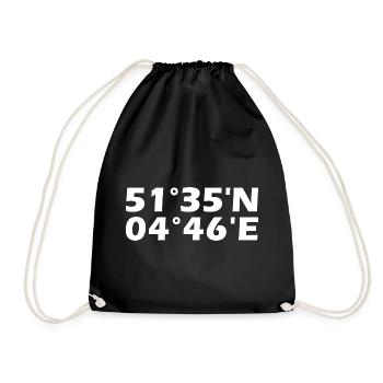Breda Coordinates - Drawstring Bag - black - Front