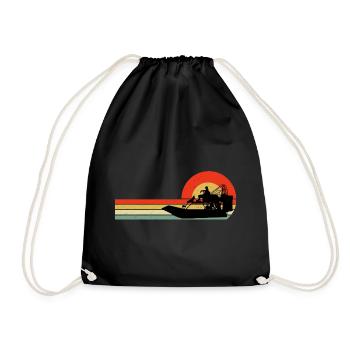 Vintage Rétro Airboat Fanboat Airboating Planeboat - Sac de sport léger - noir - Devant