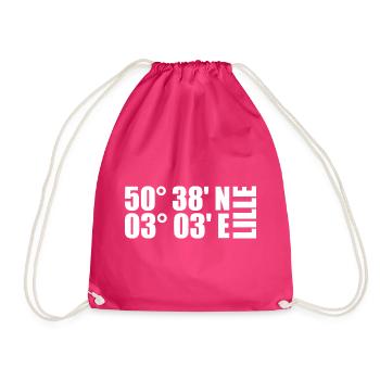 Lille Koordinaten - Turnbeutel - Fuchsia - Vorne