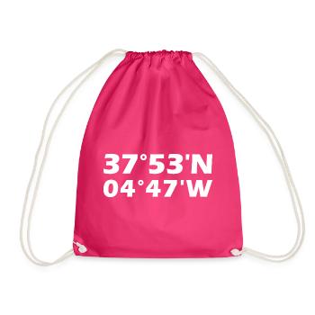 Córdoba Coordinates - Drawstring Bag - fuchsia - Front