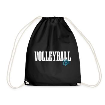 Volleyball - Turnbeutel - Schwarz - Vorne