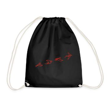 Le vol de l'oiseau rouge - Sac de sport léger - noir - Devant