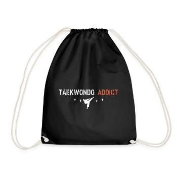 Taekwondo-Süchtiger - Turnbeutel - Schwarz - Vorne