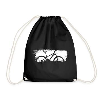 Urban Bike Silhouette Graphic - Drawstring Bag - black - Front