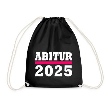 Abitur 2025 - Drawstring Bag - black - Front