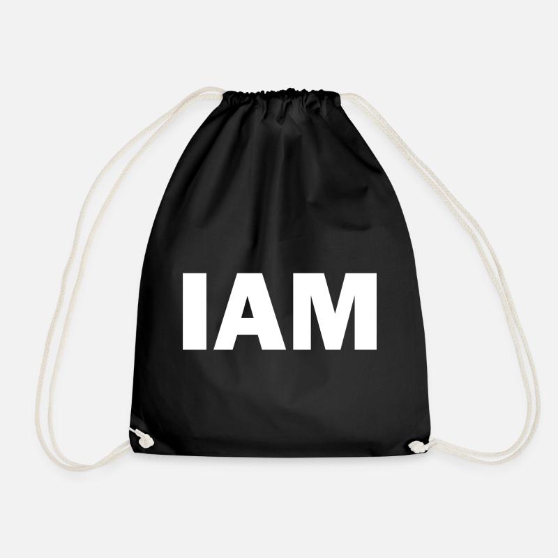 I AM - Ich bin - Turnbeutel - Schwarz