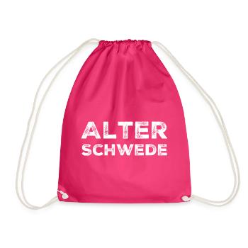 Alter Schwede Lustiger Ausdruck Spruch - Turnbeutel - Fuchsia - Vorne