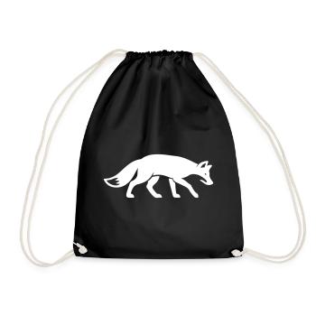 Fuchs Tier - Turnbeutel - Schwarz - Vorne