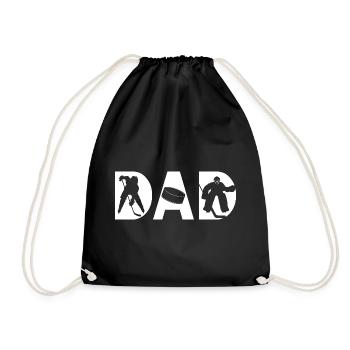 Eishockey Vater - Drawstring Bag - black - Front