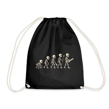 Skeleton Evolution - Funny Halloween Gift - Drawstring Bag - black - Front
