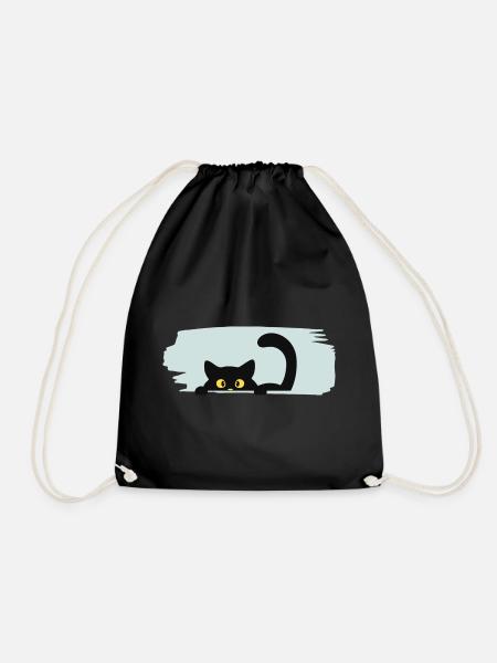 Katze - Turnbeutel - Schwarz