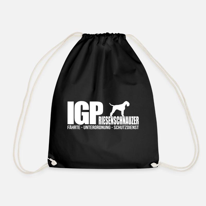 IGP RIESENSCHNAUZER Wilsigns Hundesport Geschenke - Turnbeutel - Schwarz