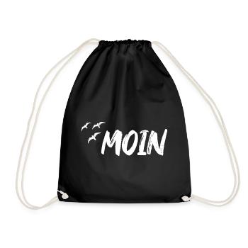 Moin harbor home north sea baltic sea gift idea - Drawstring Bag - black - Front