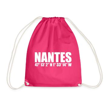 Coordonnées de Nantes - Sac de sport léger - fuchsia - Devant
