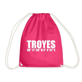 Troyes coordinates - Drawstring Bag - fuchsia - Front
