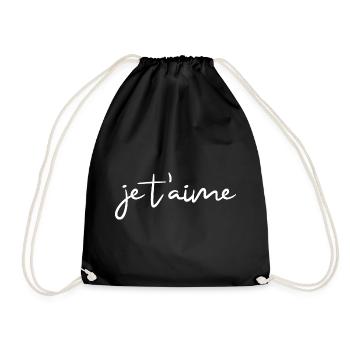 je t'aime - Turnbeutel - Schwarz - Vorne