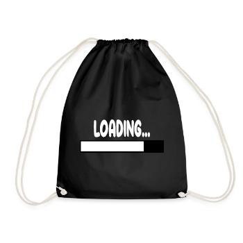 LOADING - Drawstring Bag - black - Front