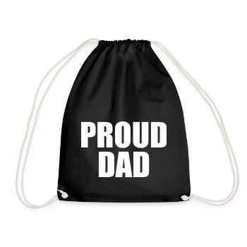 Proud dad - Drawstring Bag - black - Front