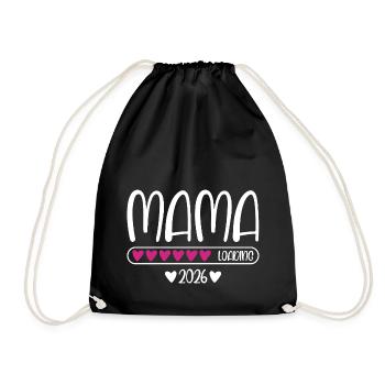Mama 2026 loading - Turnbeutel - Schwarz - Vorne