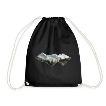 Montagne Minimalisme - Sac de sport léger - noir - Devant