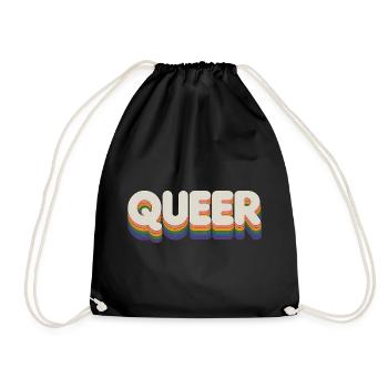 Queer - Cool Pride Logo - Turnbeutel - Schwarz - Vorne