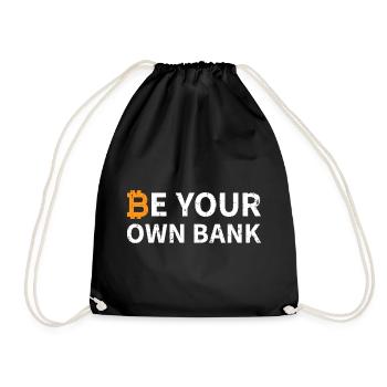 Be Your Own Bank Bitcoin - Turnbeutel - Schwarz - Vorne