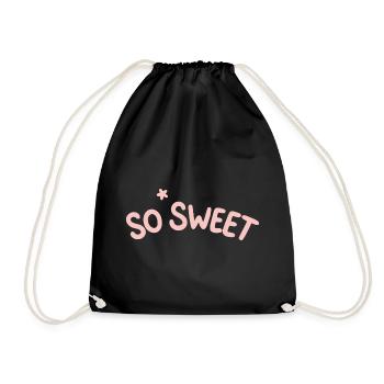 So Sweet en Pastel Typographie - Sac de sport léger - noir - Devant