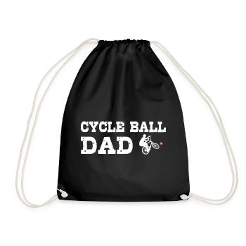 Radball, DAD, Radballer, Hallenradsport, Papa - Turnbeutel - Schwarz - Vorne