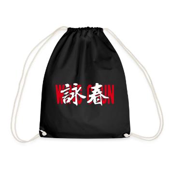 Wing Chun Chinesische Kampfkunst - Turnbeutel - Schwarz - Vorne