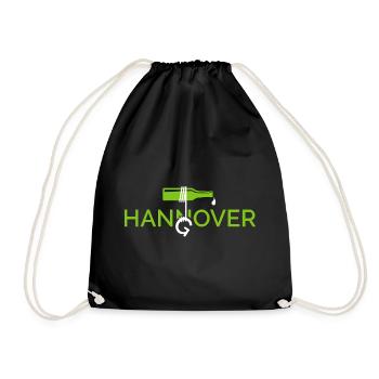 Bachelor Party Hanover Drinking Beer Funny - Drawstring Bag - black - Front