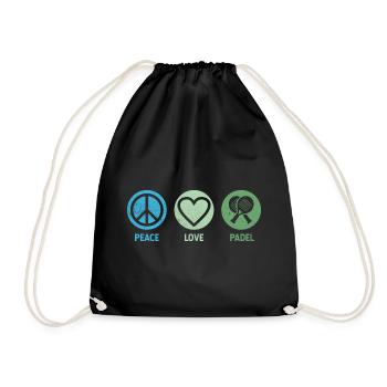 Padel Padel Player Padeltennis Padel Tennis - Drawstring Bag - black - Front