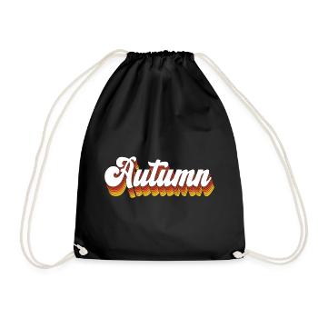 Autumn - Drawstring Bag - black - Front