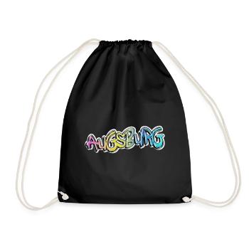 Augsburg Germany City Graffiti Spray Sprayer - Drawstring Bag - black - Front