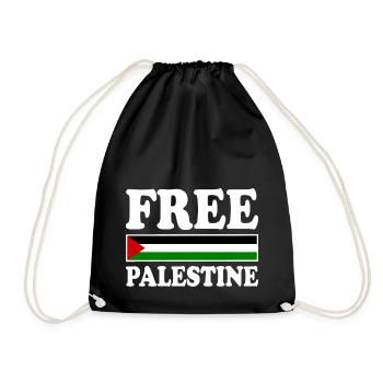 Free palestine - Drawstring Bag - black - Front