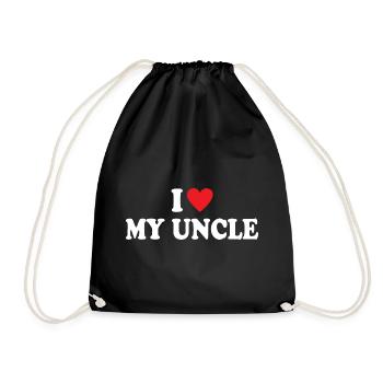 I Love My Uncle - Drawstring Bag - black - Front