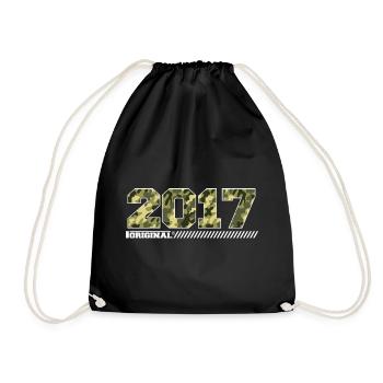 Cadeau Anniversaire 2017 Millésime 2017 Armée - Sac de sport léger - noir - Devant