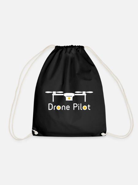 Drone Pilot - Drawstring Bag - black