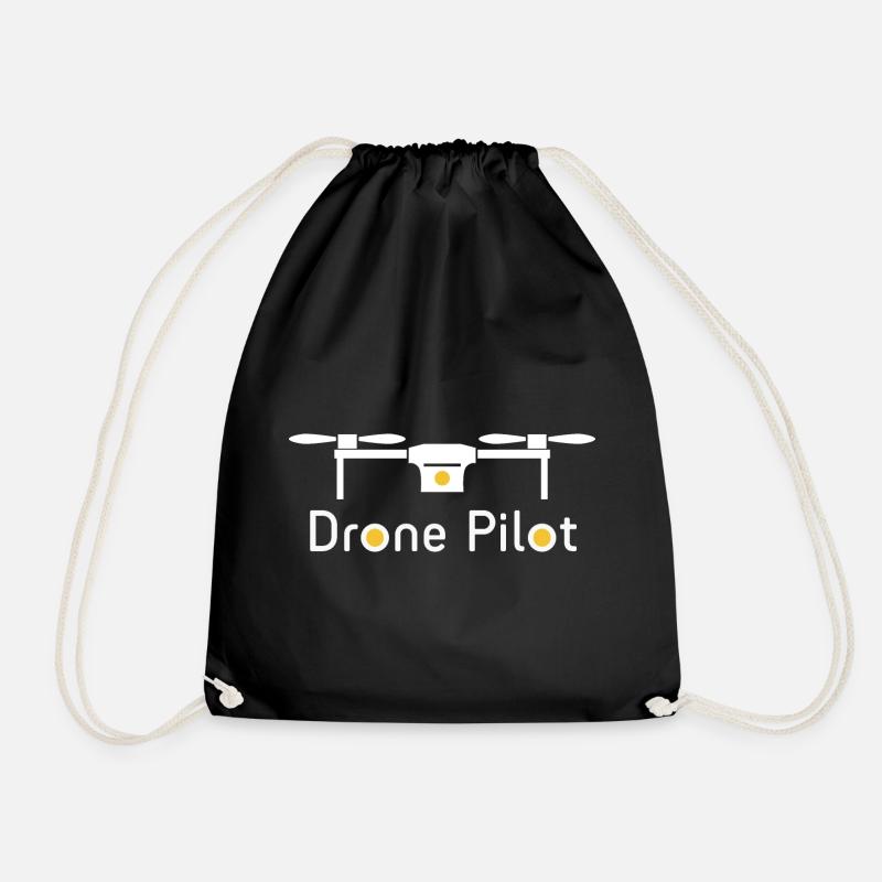 Drone Pilot - Drawstring Bag - black