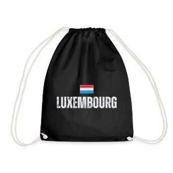Flag of Luxembourg, Luxembourg pride - Drawstring Bag - black - Front