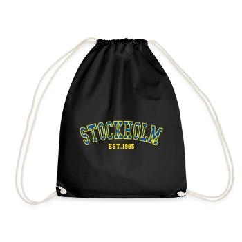 Stockholm Est.1985 - Turnbeutel - Schwarz - Vorne