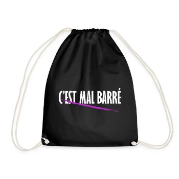 C'est mal barré - Sac de sport léger - noir - Devant