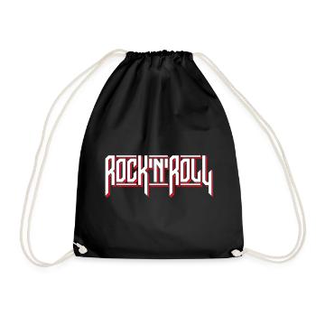 Logo de typographie personnalisée Rock’N’Roll - Sac de sport léger - noir - Devant