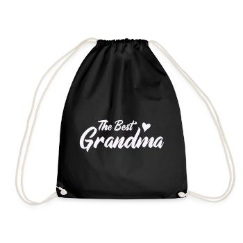 Best Granny Heart Design - Drawstring Bag - black - Front