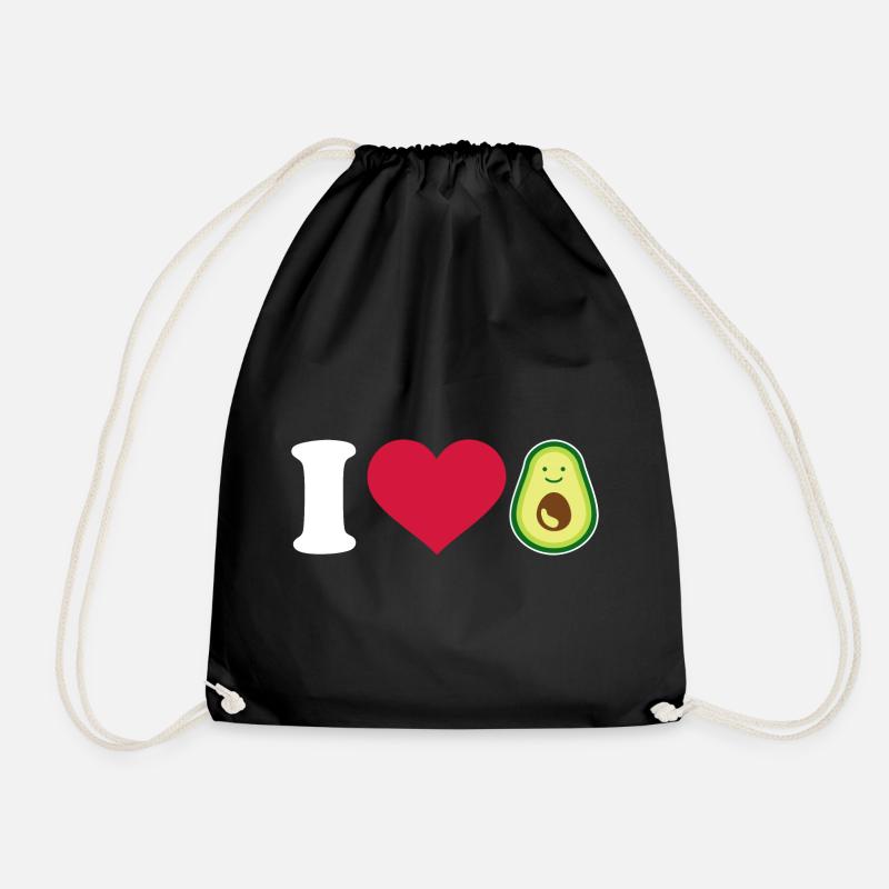 Avocado - Turnbeutel - Schwarz