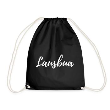 Lausbua bayrischer Ausdruck - Turnbeutel - Schwarz - Vorne