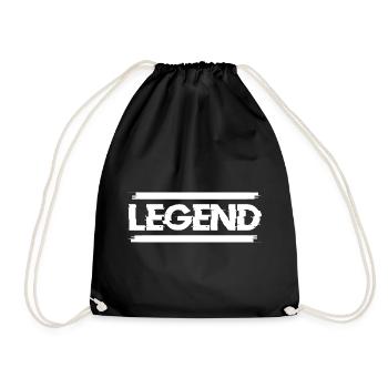laying - Drawstring Bag - black - Front