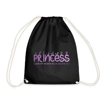 J'aime ma femme parce qu'elle est une princesse - Sac de sport léger - noir - Devant