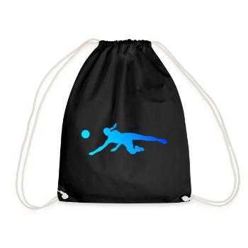 Volleyeur Volleyeur Volley féminin Volley-ball masculin - Sac de sport léger - noir - Devant