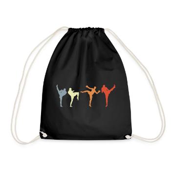 Vintage Kickboxer - Drawstring Bag - black - Front